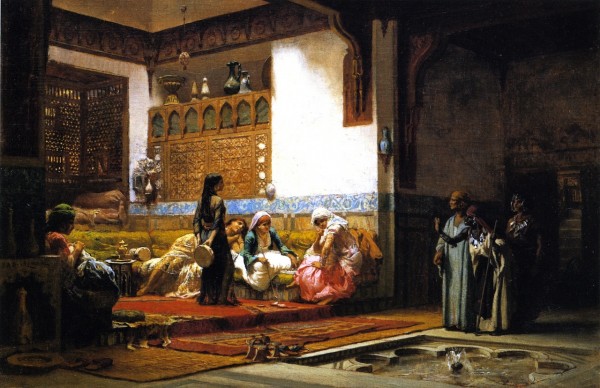 Inside a traditional home by Frederick Arthur Bridgman